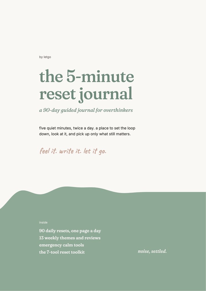 the 5-minute reset journal by letgo — cover